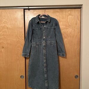 Future Collective Long Sleeve Denim Dress